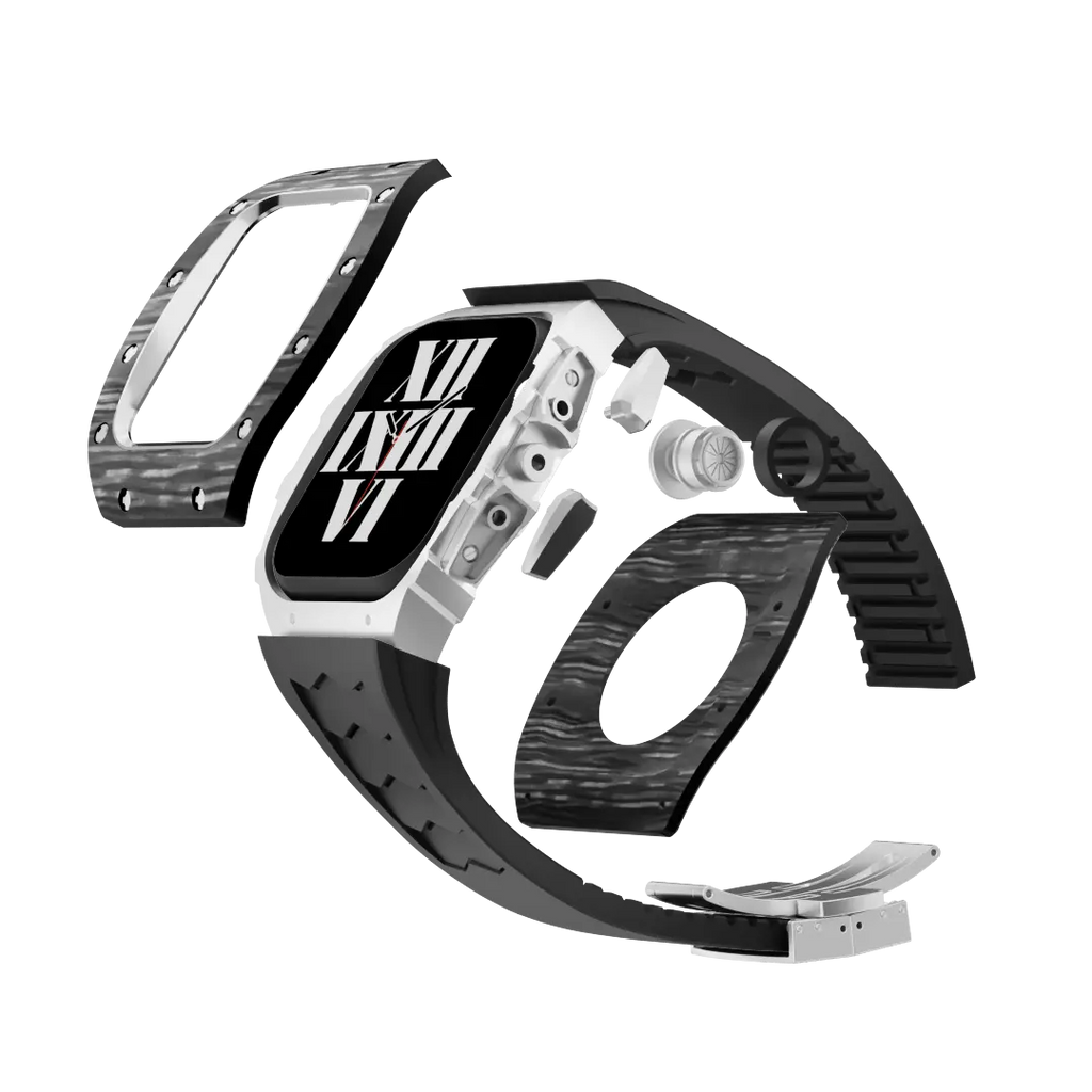 Carbon Fiber Case & Silicone Band for Apple Watch