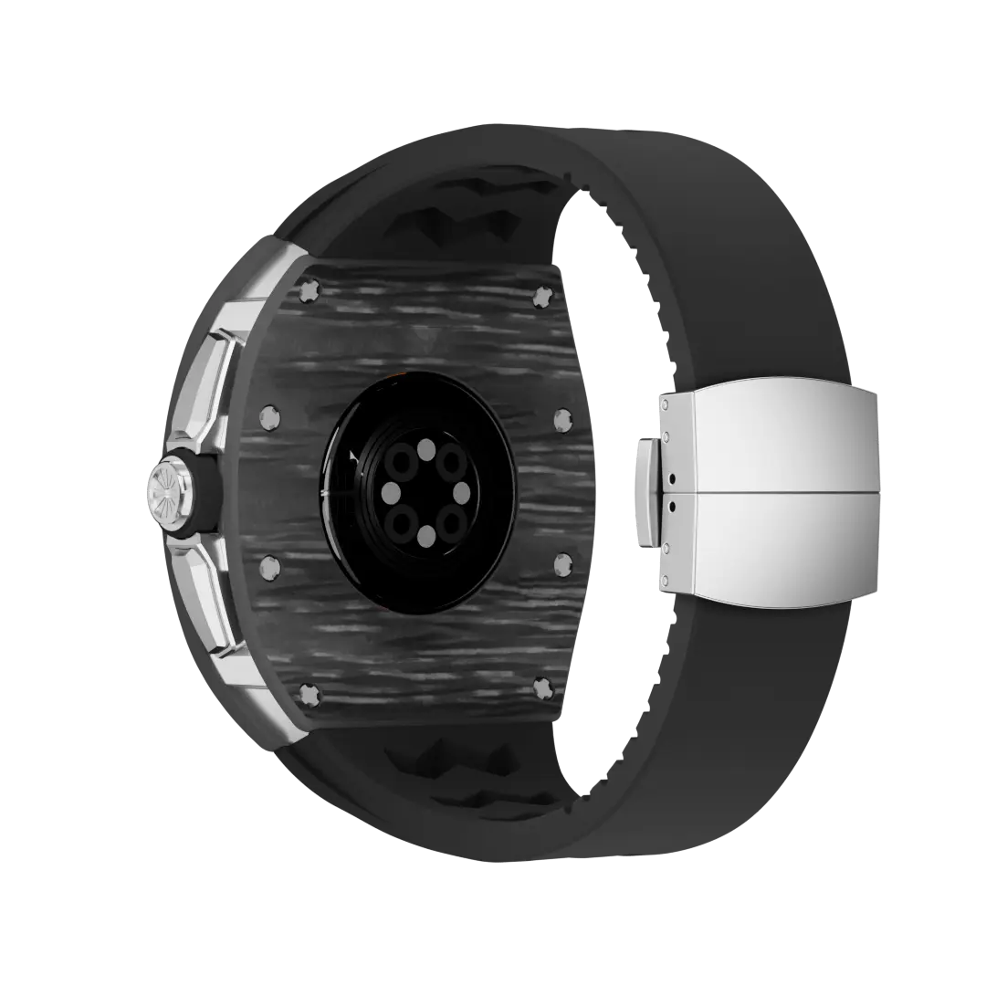 Carbon Fiber Case & Silicone Band for Apple Watch