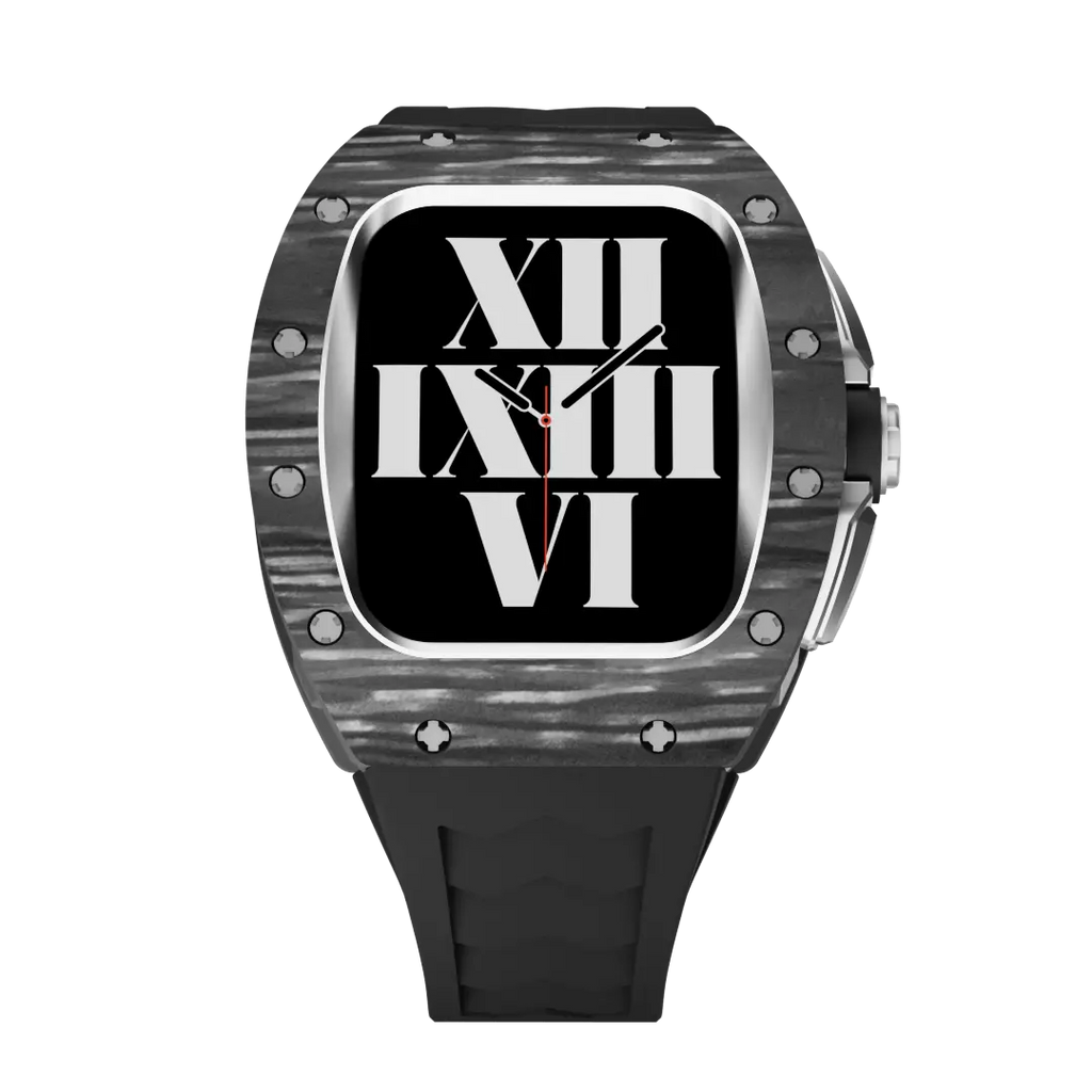 Carbon Fiber Case & Silicone Band for Apple Watch