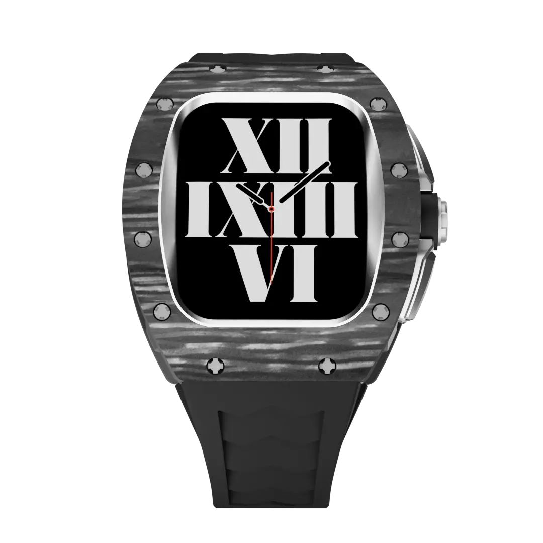 Carbon Fiber Case & Silicone Band for Apple Watch