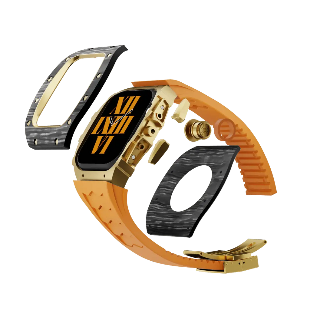 Carbon Fiber Case & Silicone Band for Apple Watch