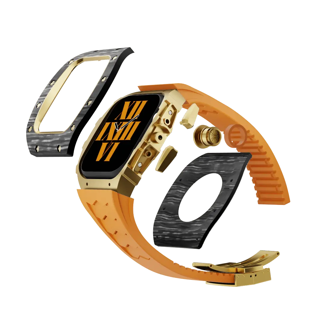 Carbon Fiber Case & Silicone Band for Apple Watch