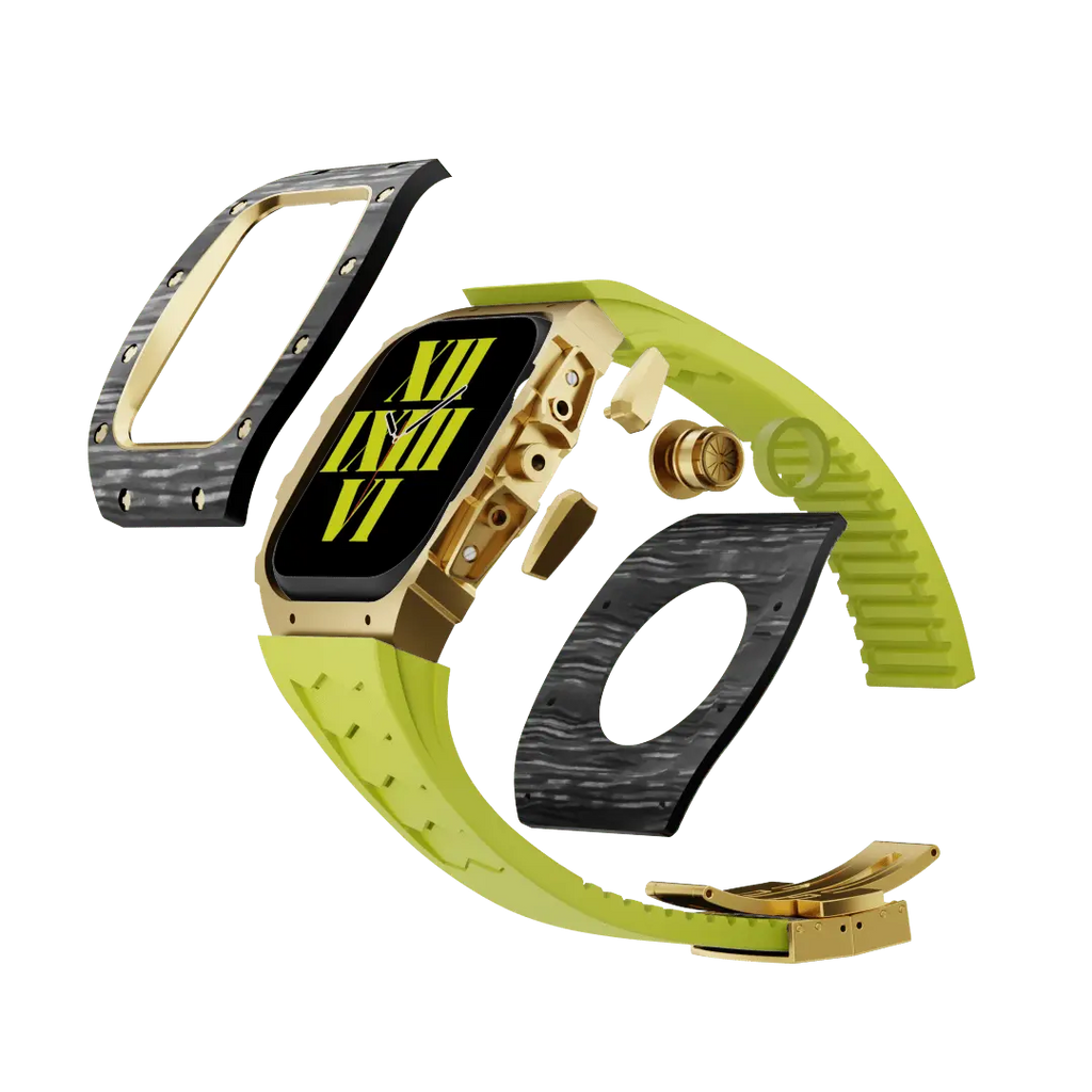 Carbon Fiber Case & Silicone Band for Apple Watch