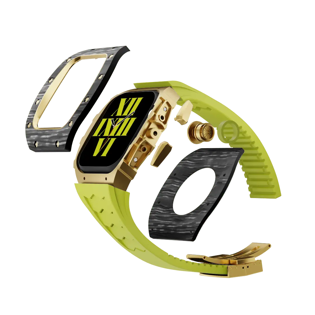 Carbon Fiber Case & Silicone Band for Apple Watch