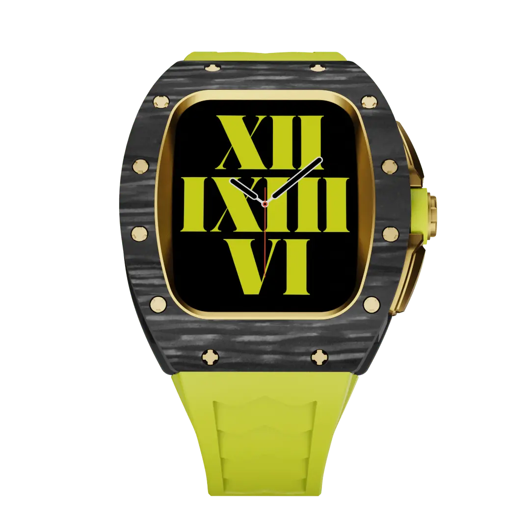 Carbon Fiber Case & Silicone Band for Apple Watch