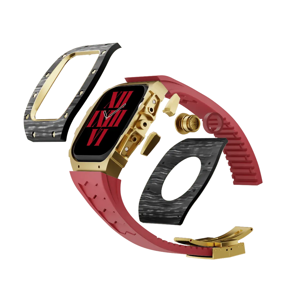 Carbon Fiber Case & Silicone Band for Apple Watch