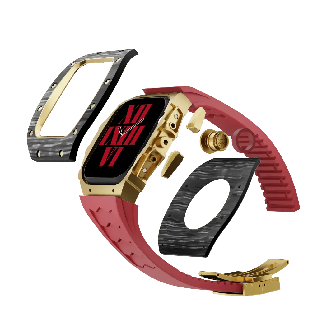 Carbon Fiber Case & Silicone Band for Apple Watch