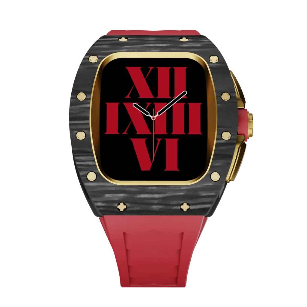 Carbon Fiber Case & Silicone Band for Apple Watch