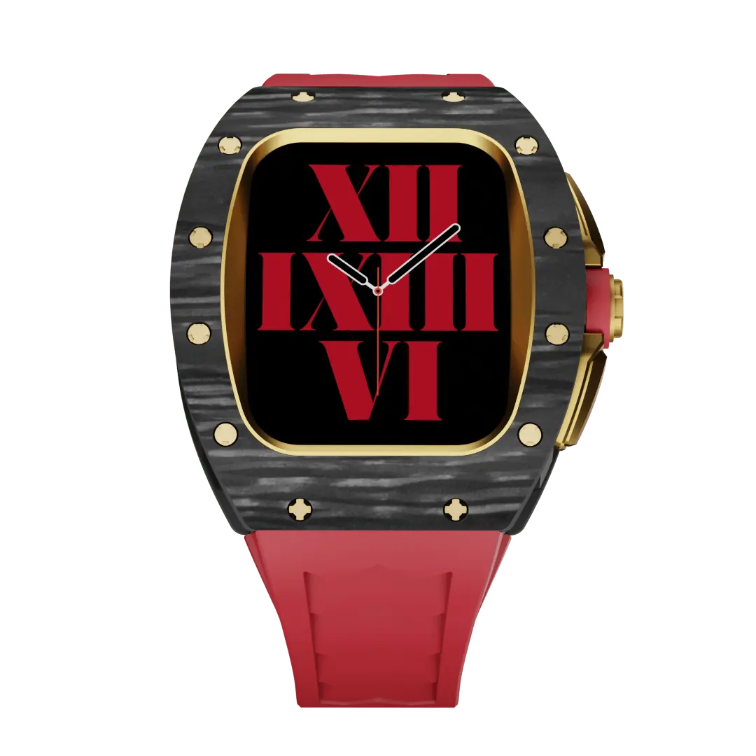 Carbon Fiber Case & Silicone Band for Apple Watch