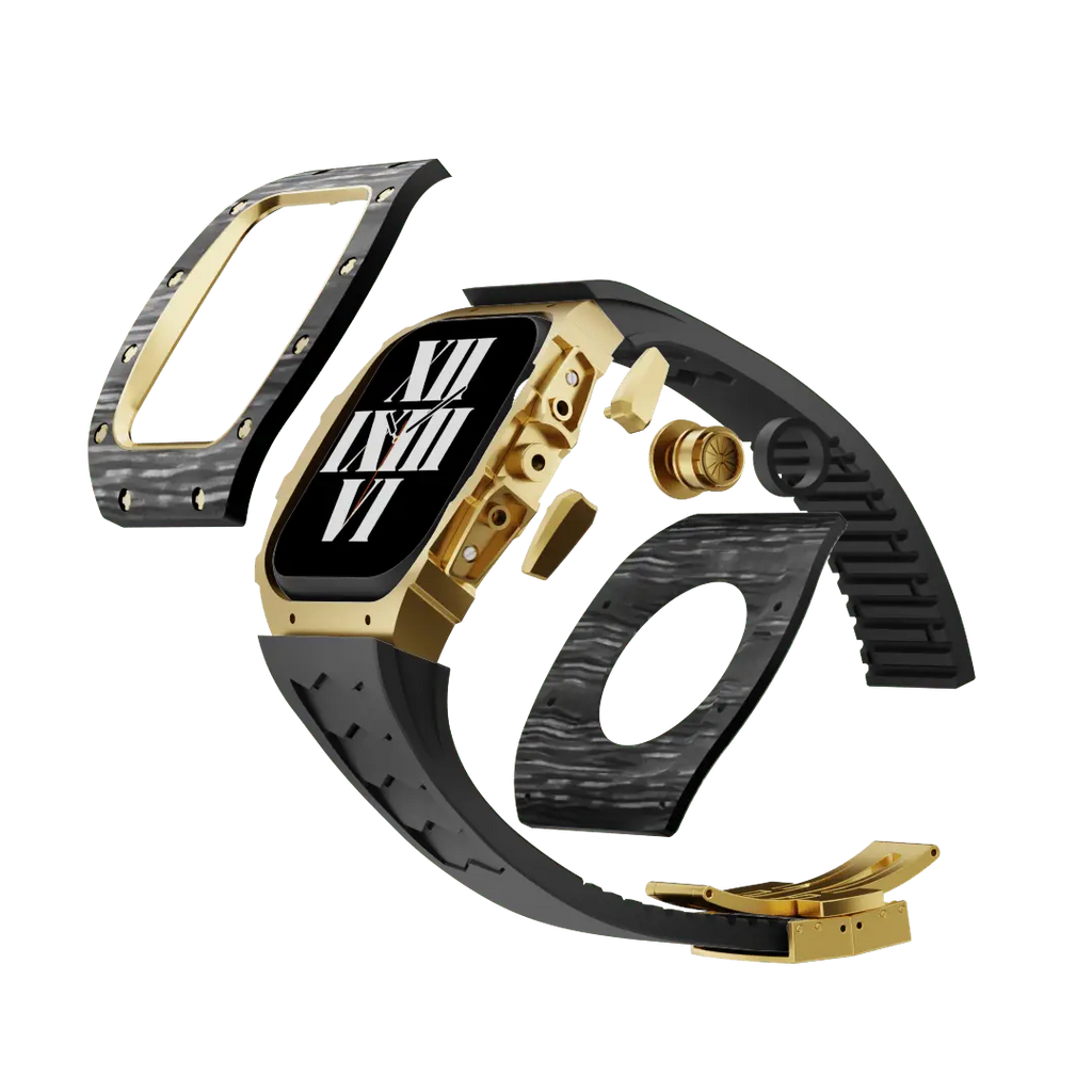 Carbon Fiber Case & Silicone Band for Apple Watch