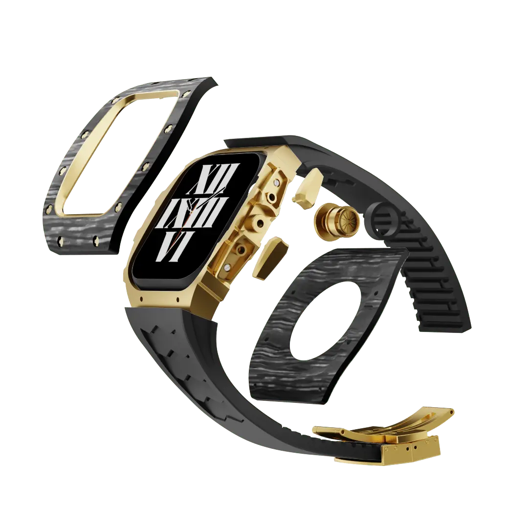 Carbon Fiber Case & Silicone Band for Apple Watch