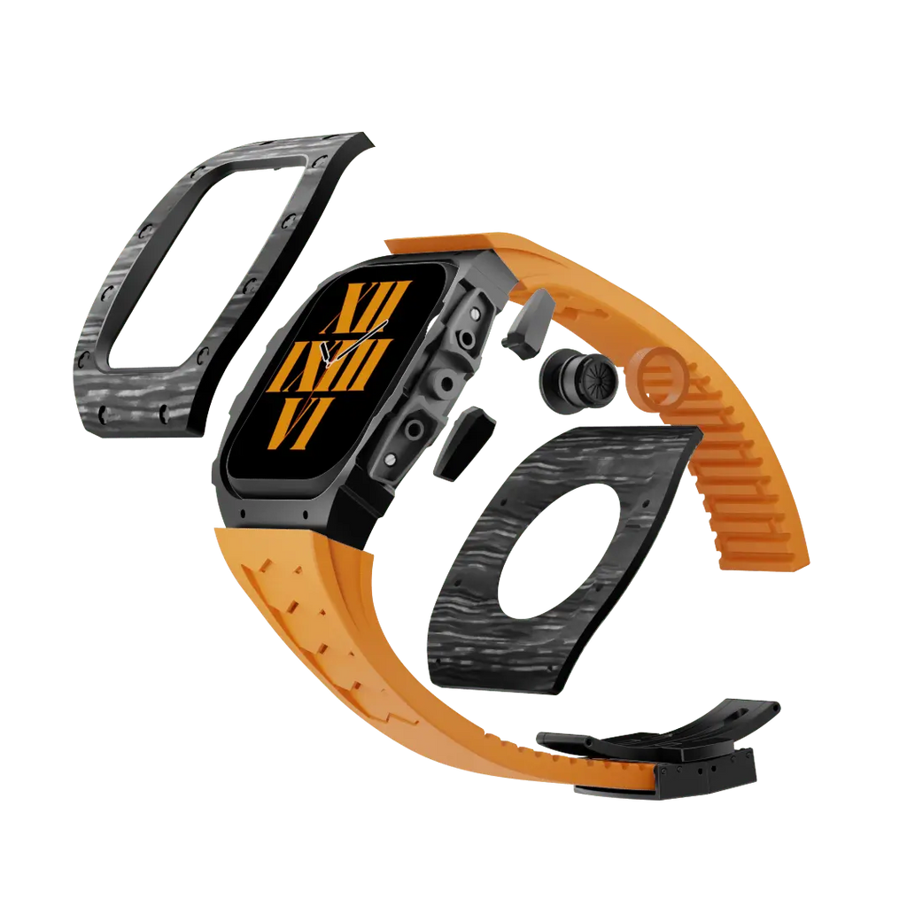 Carbon Fiber Case & Silicone Band for Apple Watch