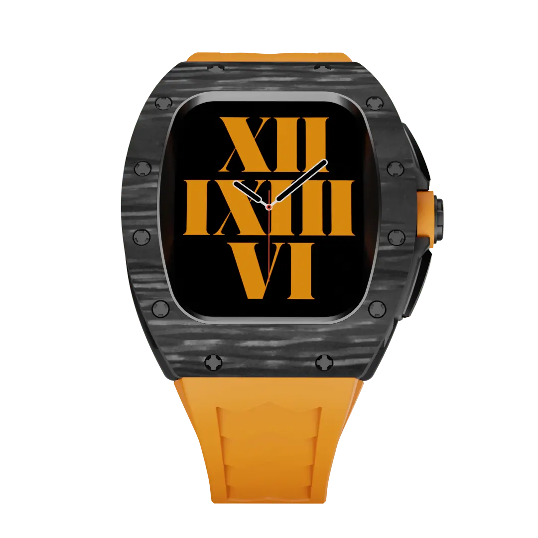 Carbon Fiber Case & Silicone Band for Apple Watch