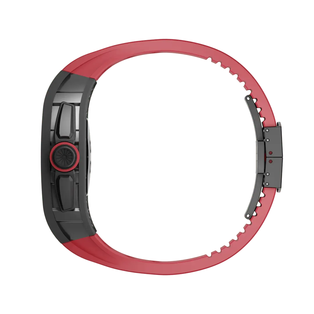 Carbon Fiber Case & Silicone Band for Apple Watch