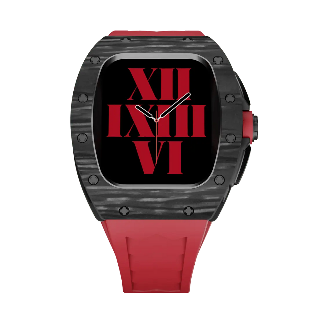 Carbon Fiber Case & Silicone Band for Apple Watch