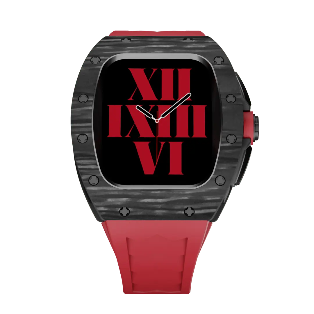 Carbon Fiber Case & Silicone Band for Apple Watch