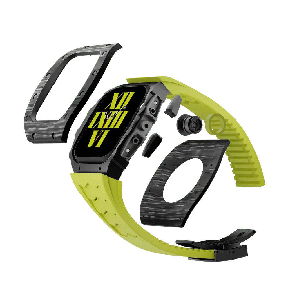 Carbon Fiber Case & Silicone Band for Apple Watch