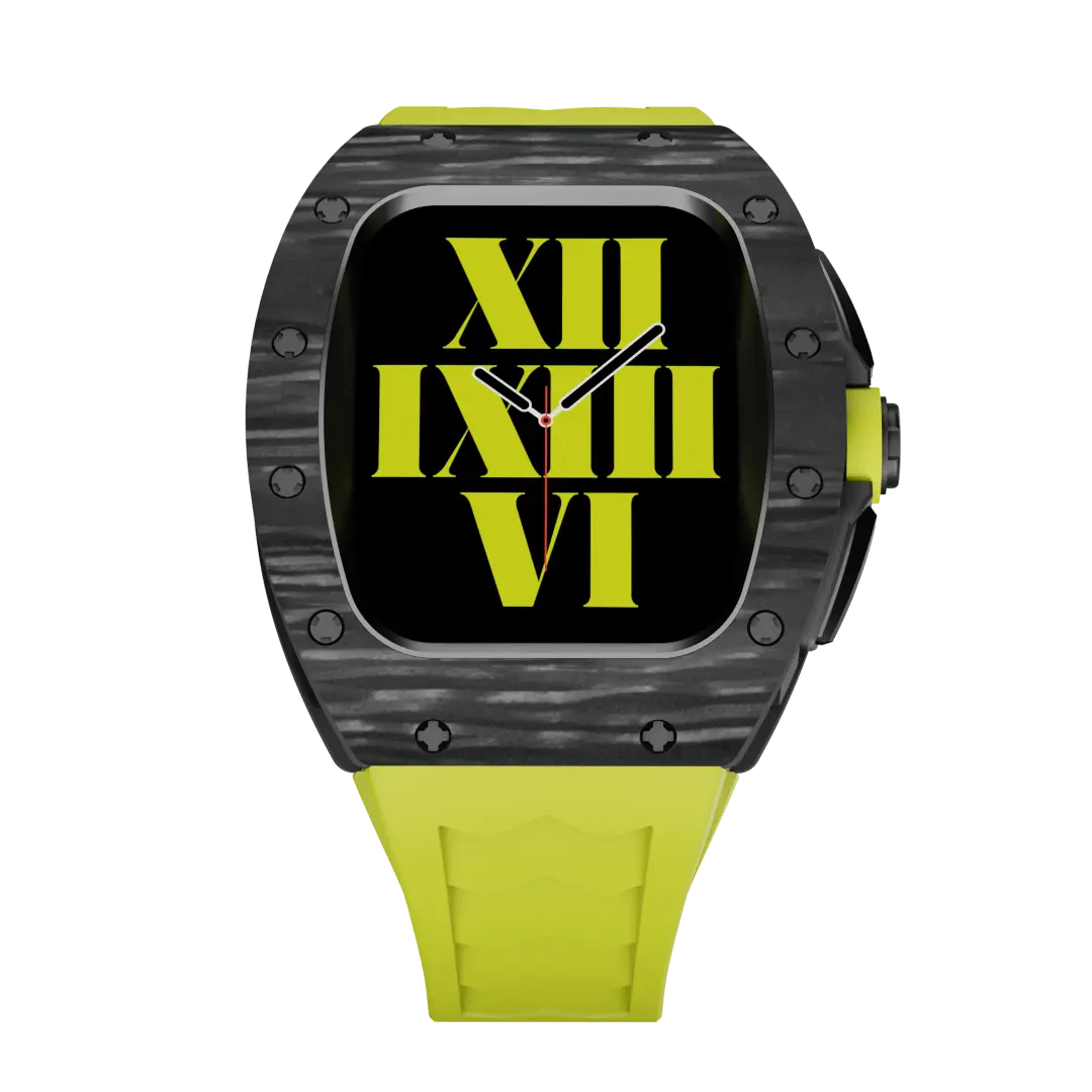 Carbon Fiber Case & Silicone Band for Apple Watch