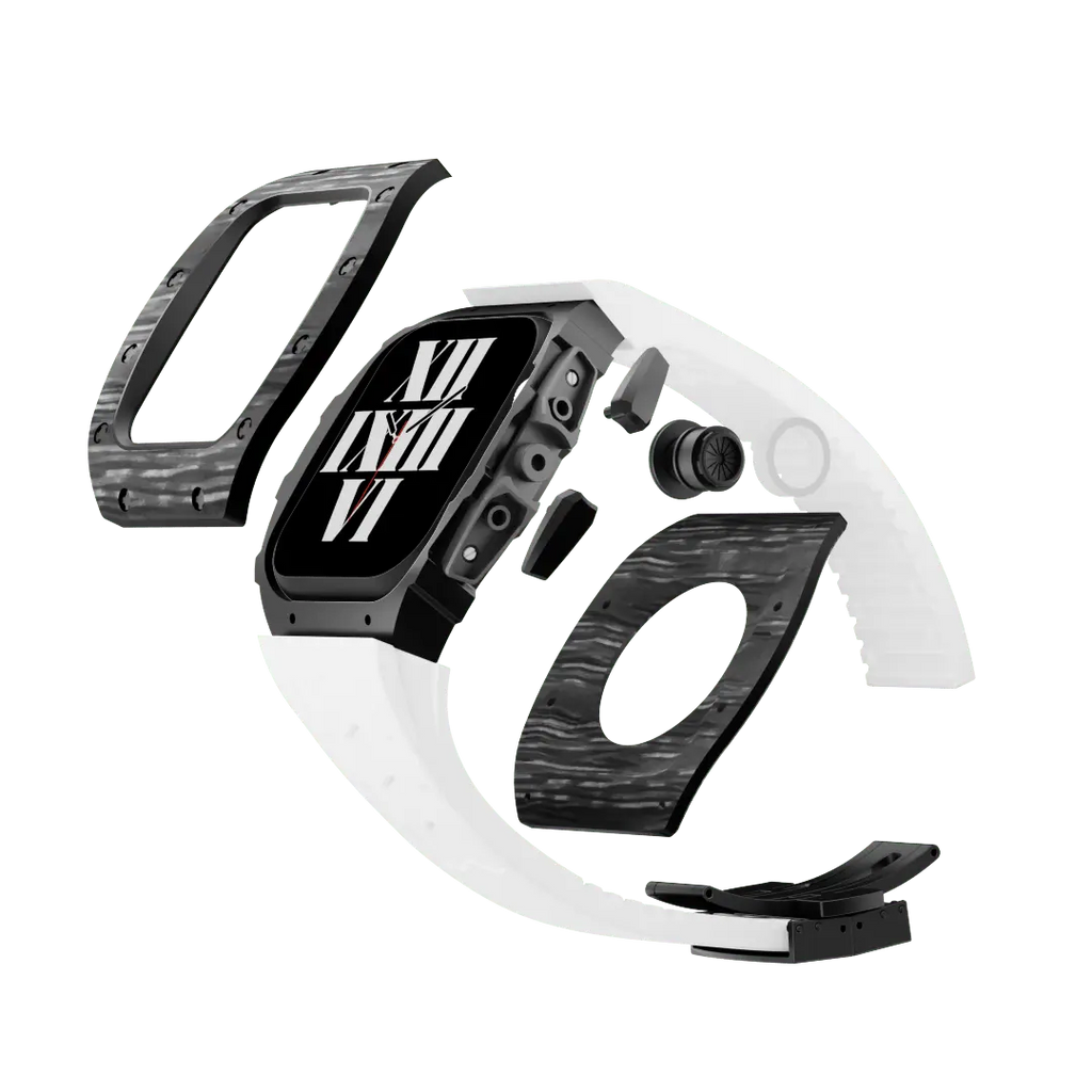 Carbon Fiber Case & Silicone Band for Apple Watch