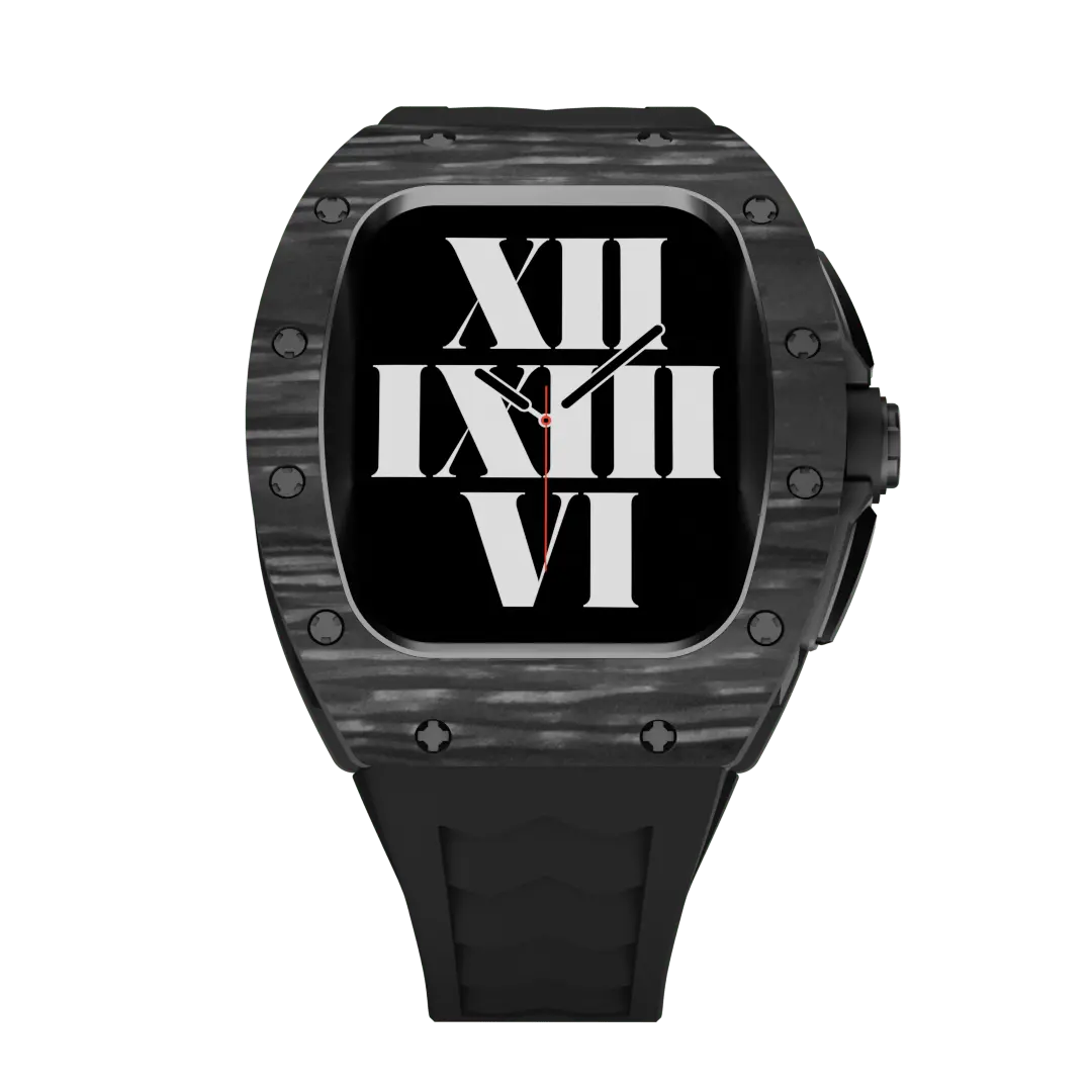 Carbon Fiber Case & Silicone Band for Apple Watch