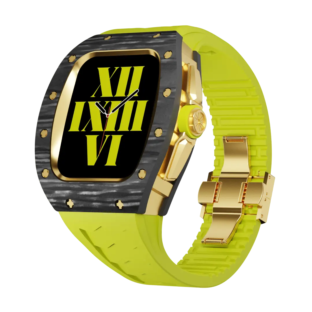 Carbon Fiber Case & Silicone Band for Apple Watch