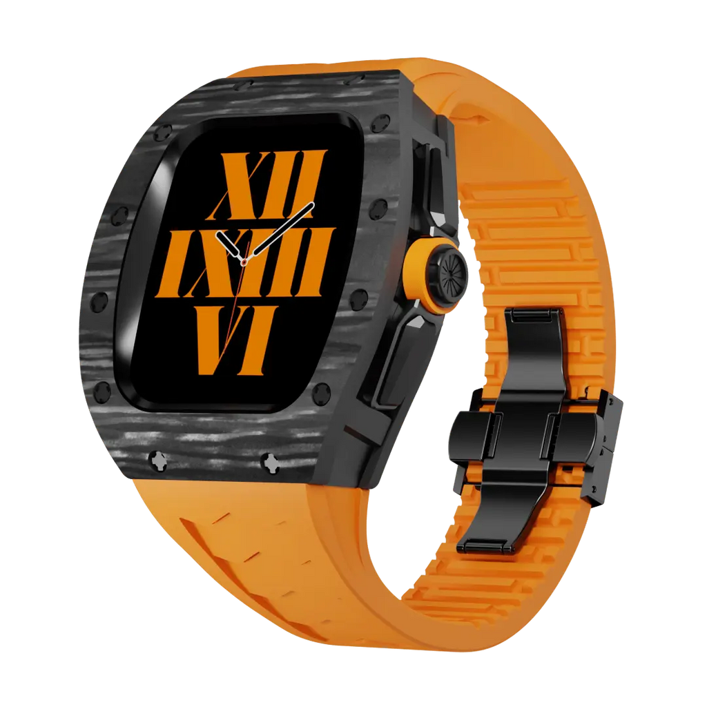 Carbon Fiber Case & Silicone Band for Apple Watch