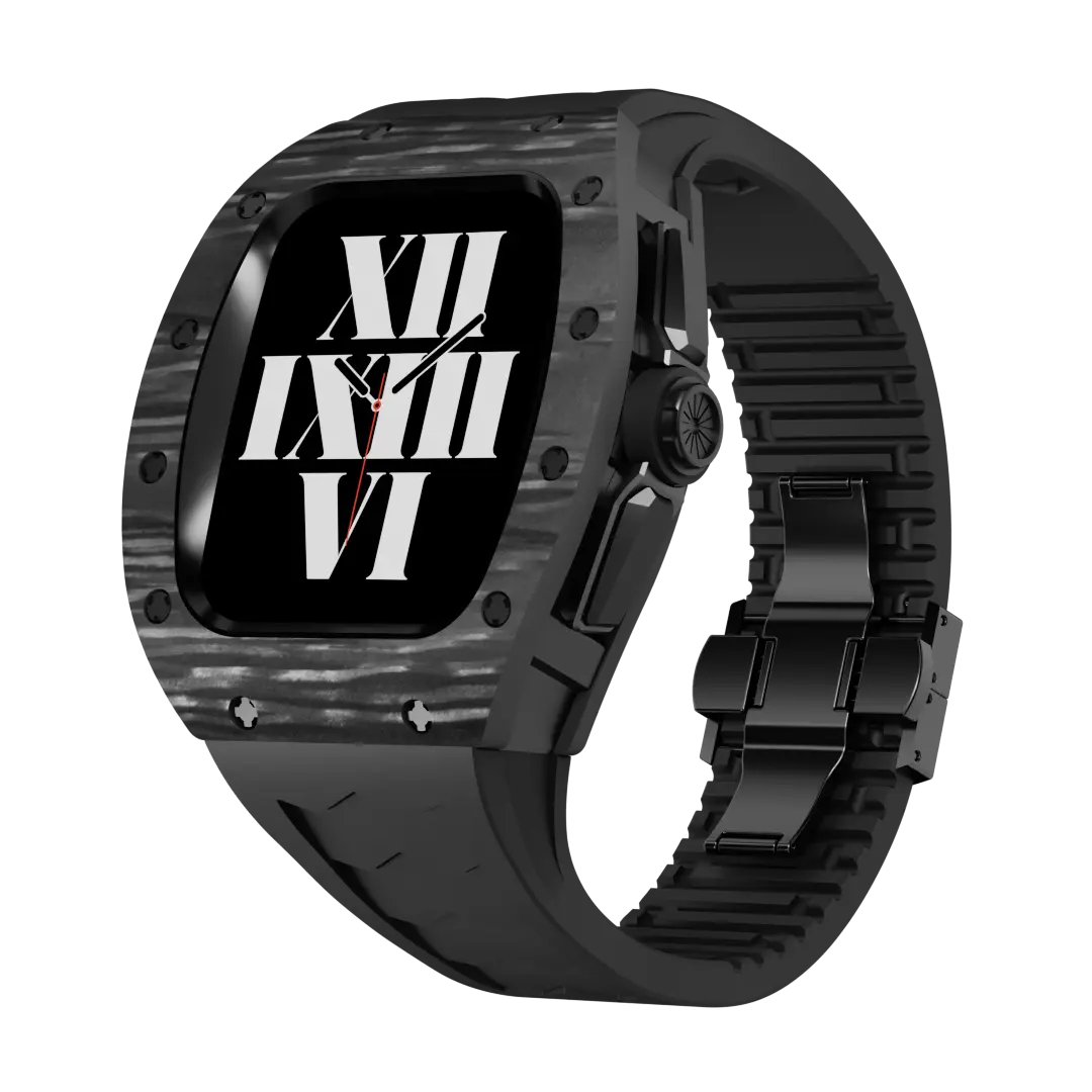 Carbon Fiber Case & Silicone Band for Apple Watch