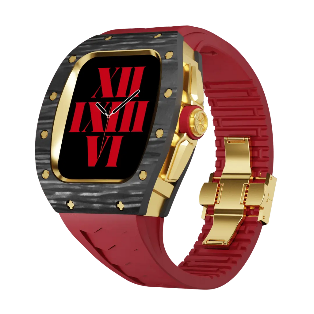 Carbon Fiber Case & Silicone Band for Apple Watch