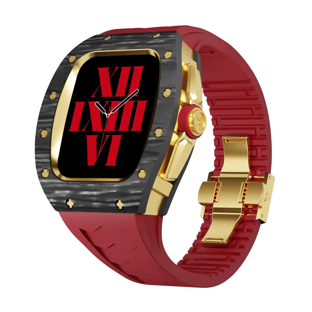 Carbon Fiber Case & Silicone Band for Apple Watch