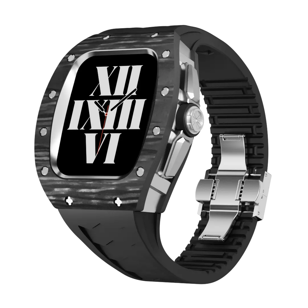 Carbon Fiber Case & Silicone Band for Apple Watch