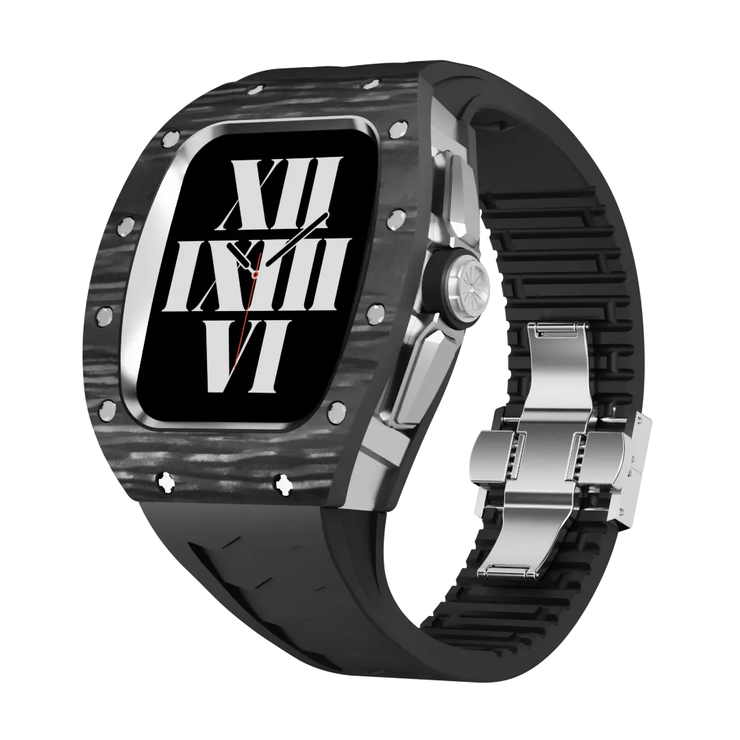 Carbon Fiber Case & Silicone Band for Apple Watch
