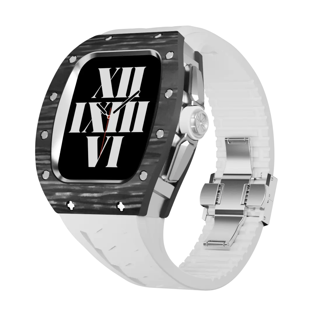 Carbon Fiber Case & Silicone Band for Apple Watch