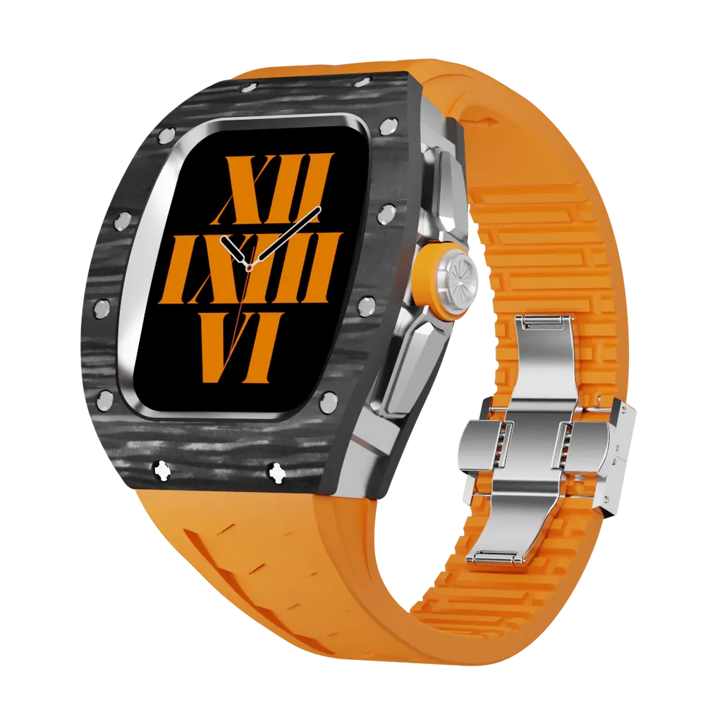 Carbon Fiber Case & Silicone Band for Apple Watch