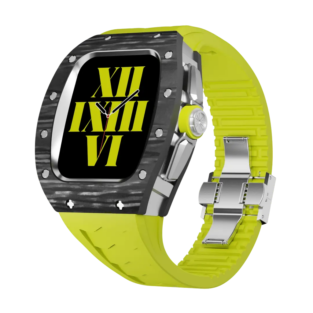 Carbon Fiber Case & Silicone Band for Apple Watch