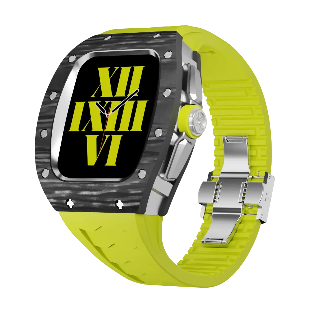 Carbon Fiber Case & Silicone Band for Apple Watch