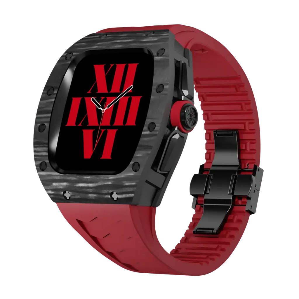 Carbon Fiber Case & Silicone Band for Apple Watch