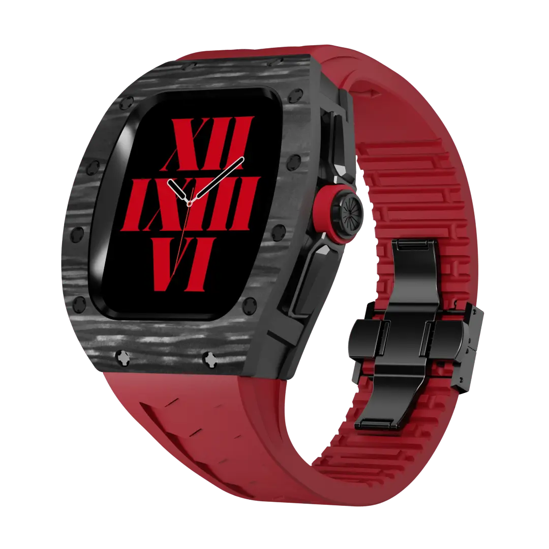 Carbon Fiber Case & Silicone Band for Apple Watch