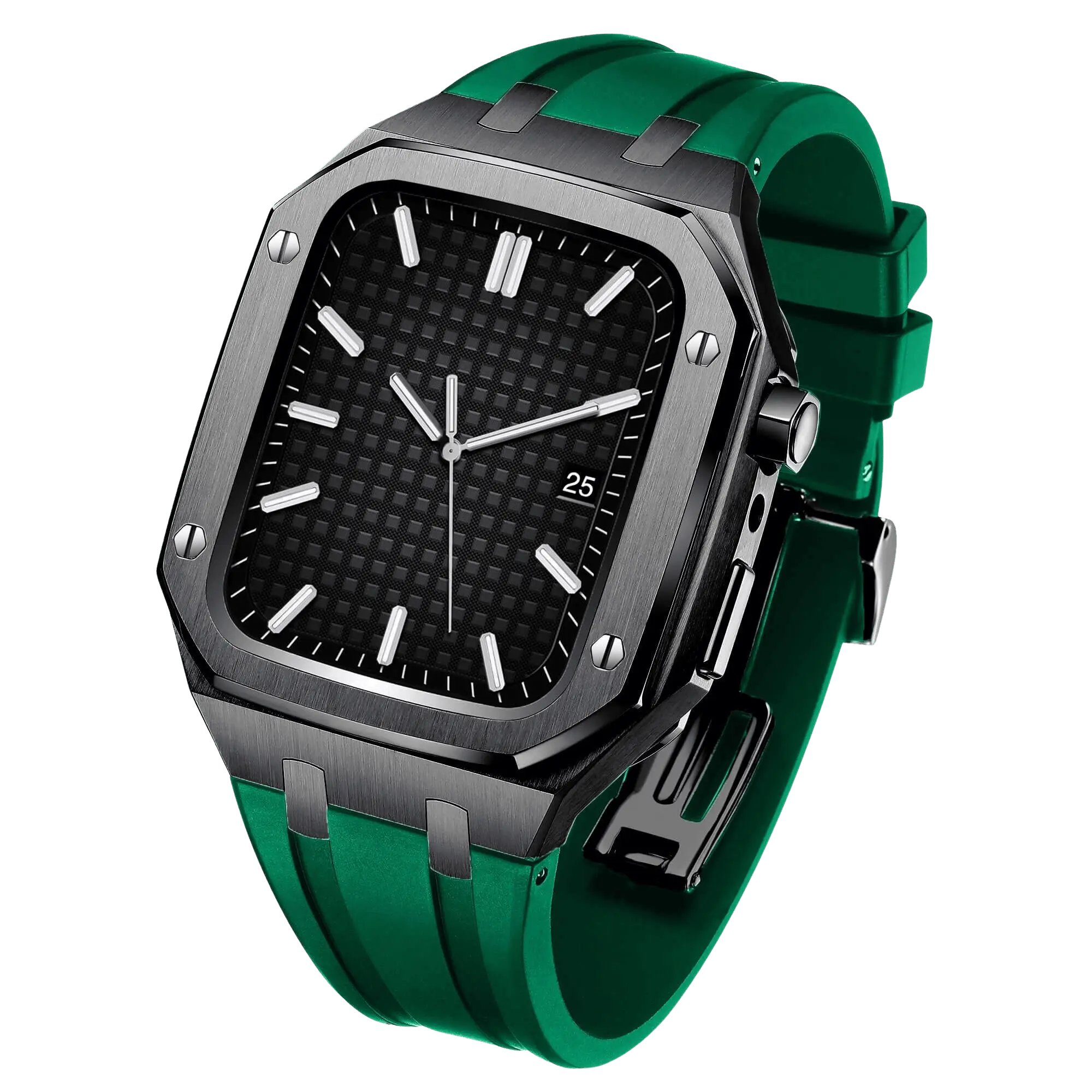 Stainless Steel Case & Silicone Band for Apple Watch