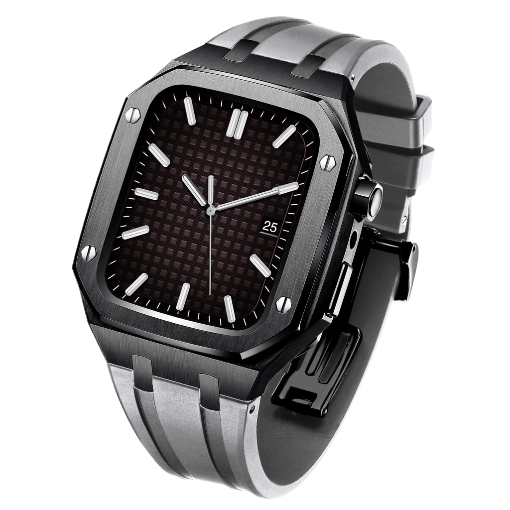 Stainless Steel Case & Silicone Band for Apple Watch