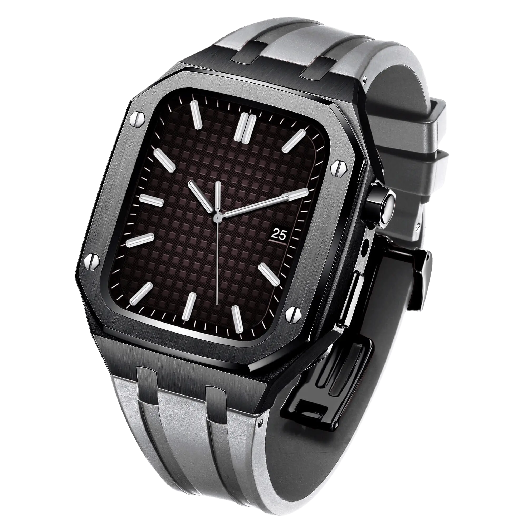 Stainless Steel Case & Silicone Band for Apple Watch