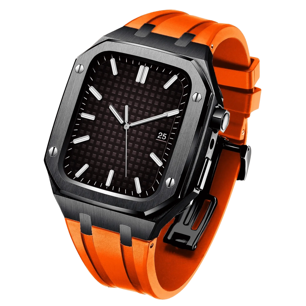 Stainless Steel Case & Silicone Band for Apple Watch