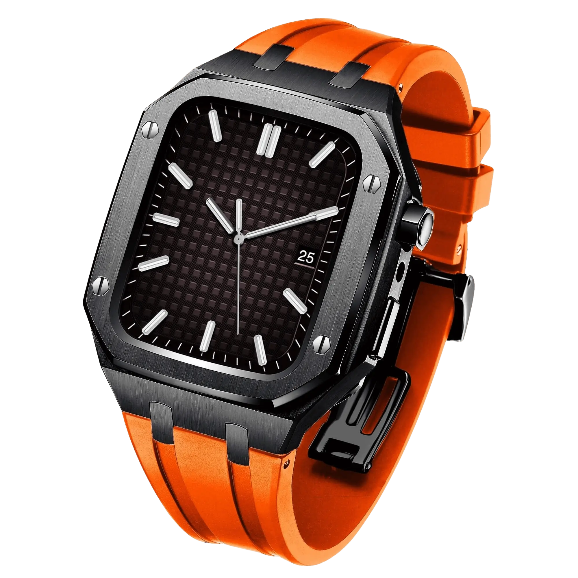 Stainless Steel Case & Silicone Band for Apple Watch