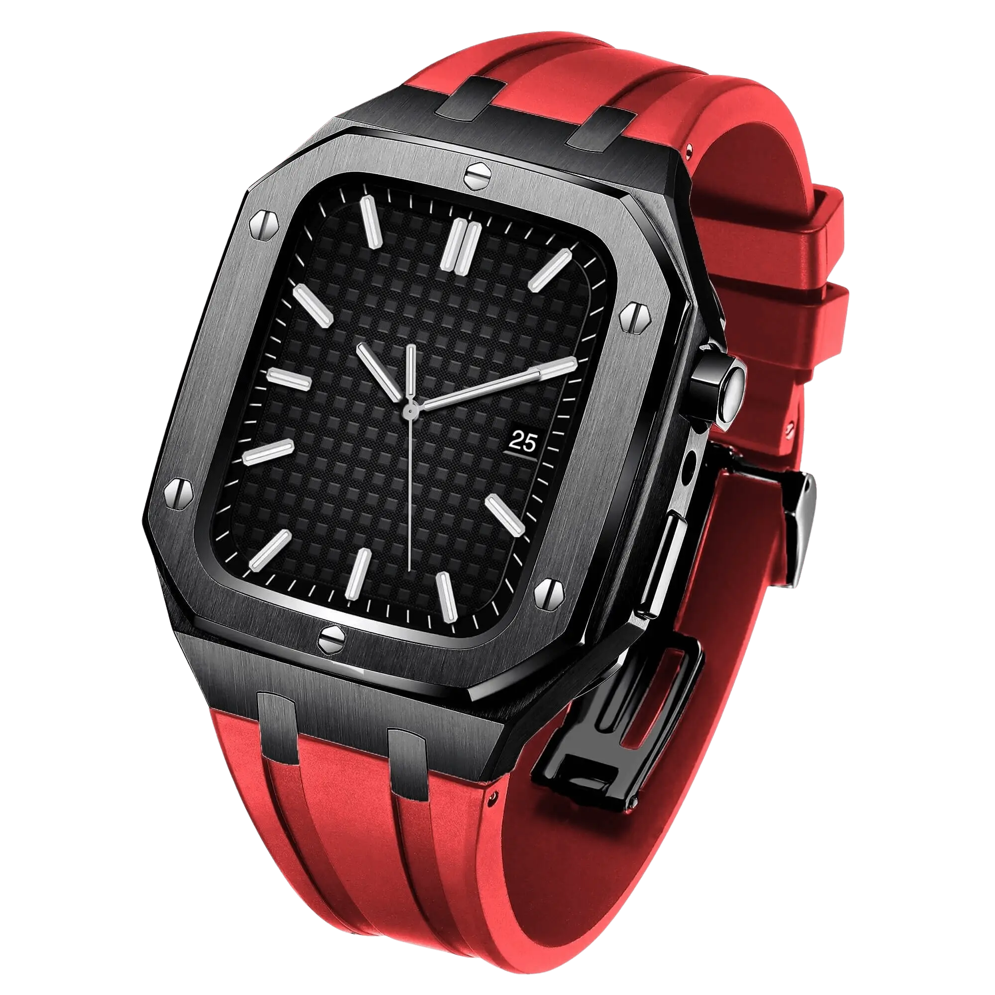 Stainless Steel Case & Silicone Band for Apple Watch