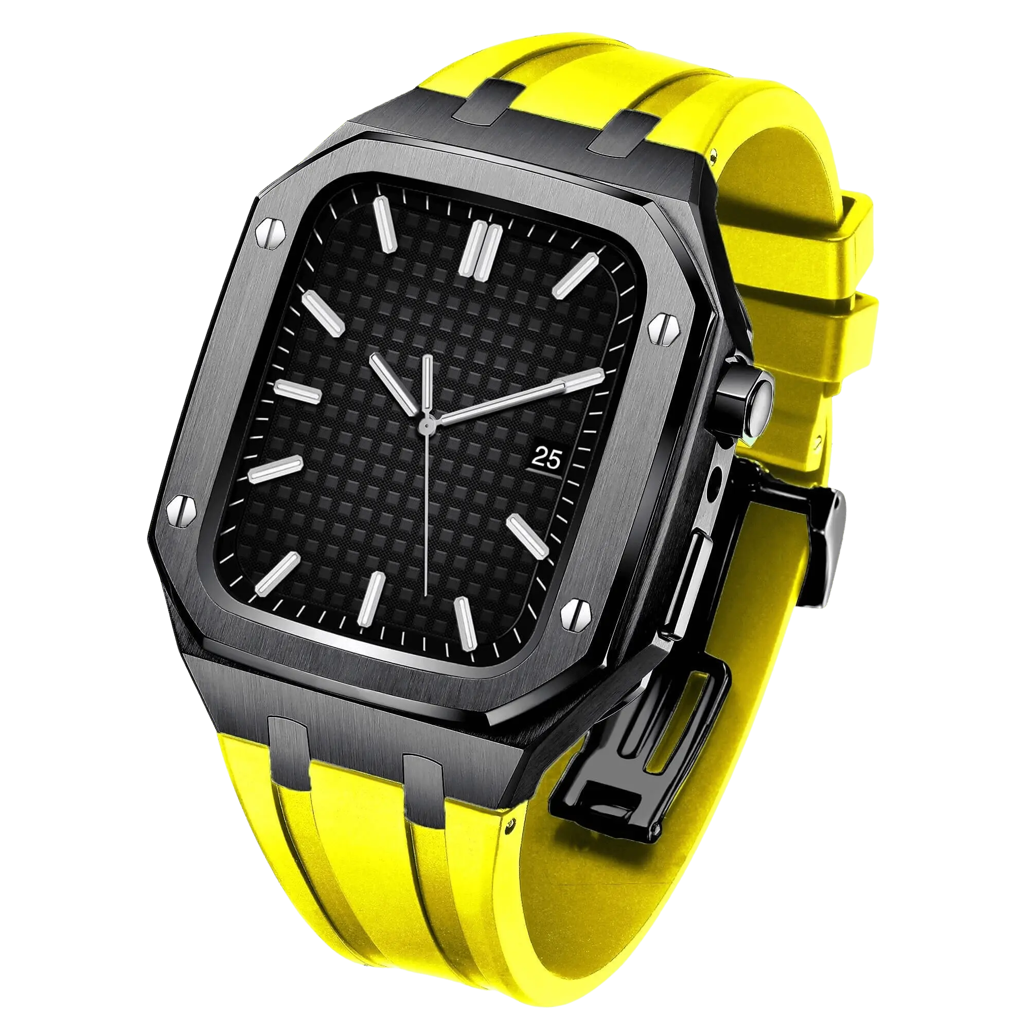 Stainless Steel Case & Silicone Band for Apple Watch