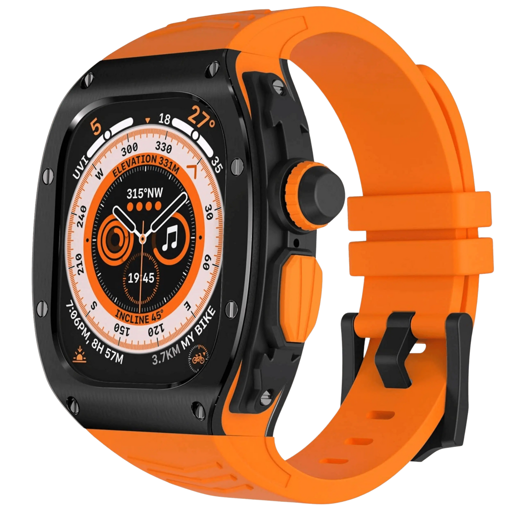 Rustfritt stål-etui og silikonrem for Apple Watch Ultra