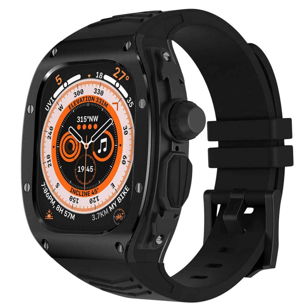 Rustfritt stål-etui og silikonrem for Apple Watch Ultra