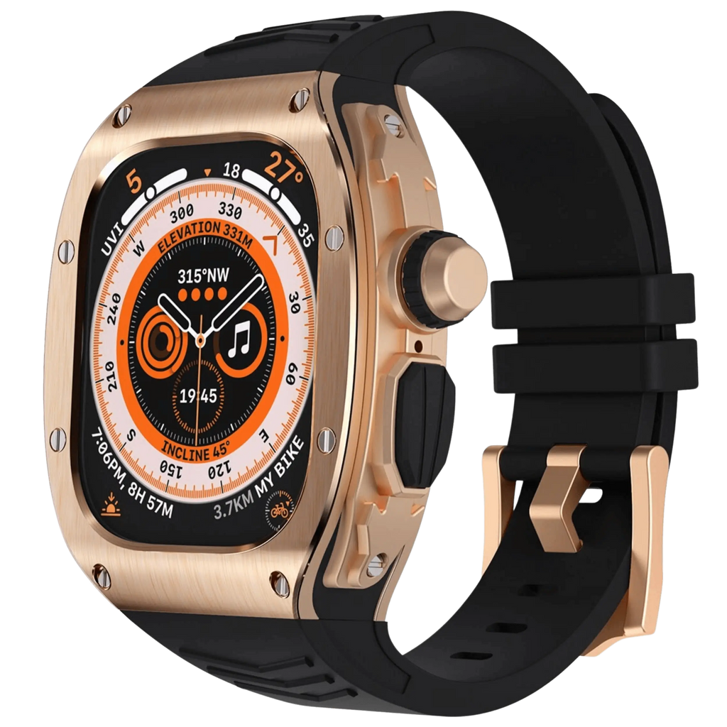 Rustfritt stål-etui og silikonrem for Apple Watch Ultra