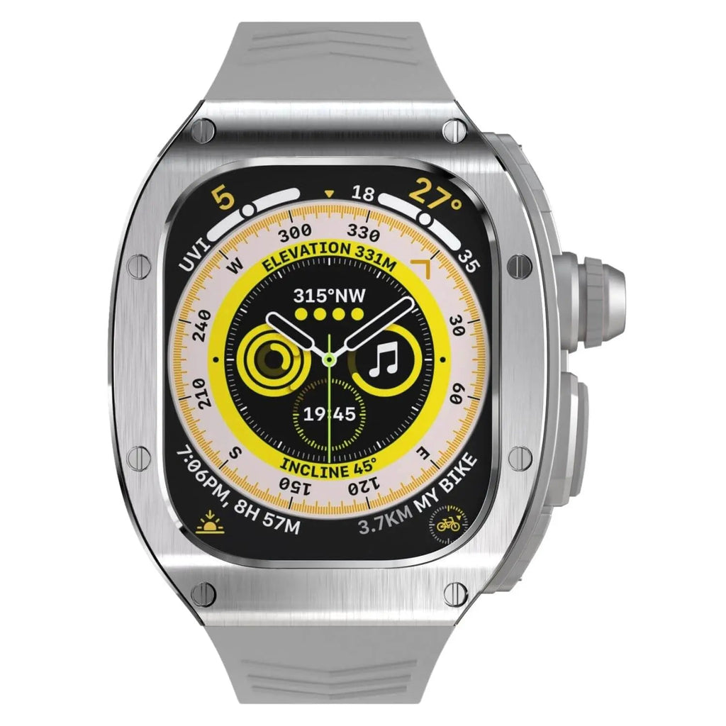 Rustfritt stål-etui og silikonrem for Apple Watch Ultra