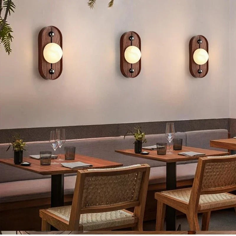 Nyra | Walnut Arch LED Wall Light For Modern Interiors