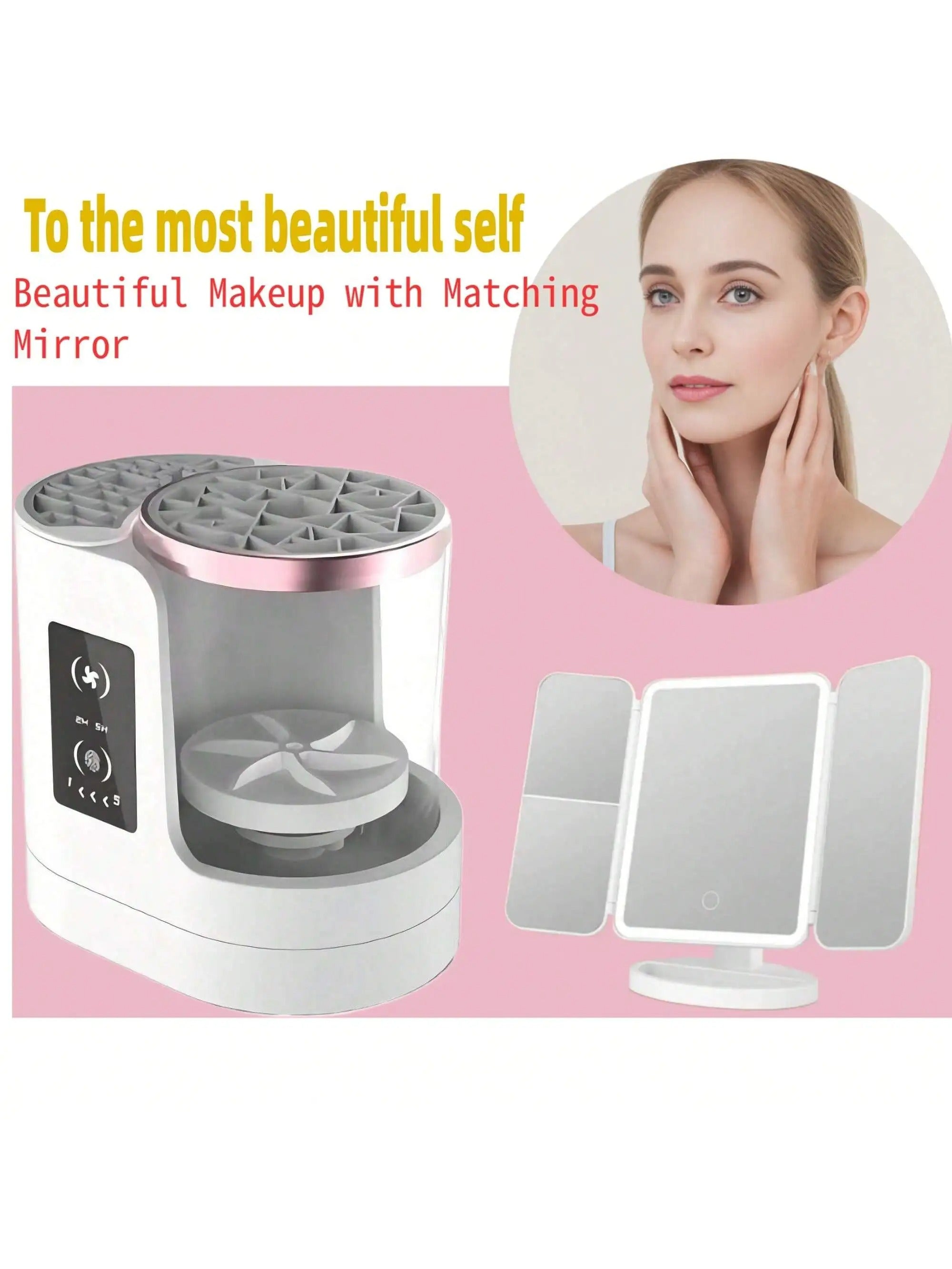 Upgraded Rechargeable Electric Makeup Brush Cleaner